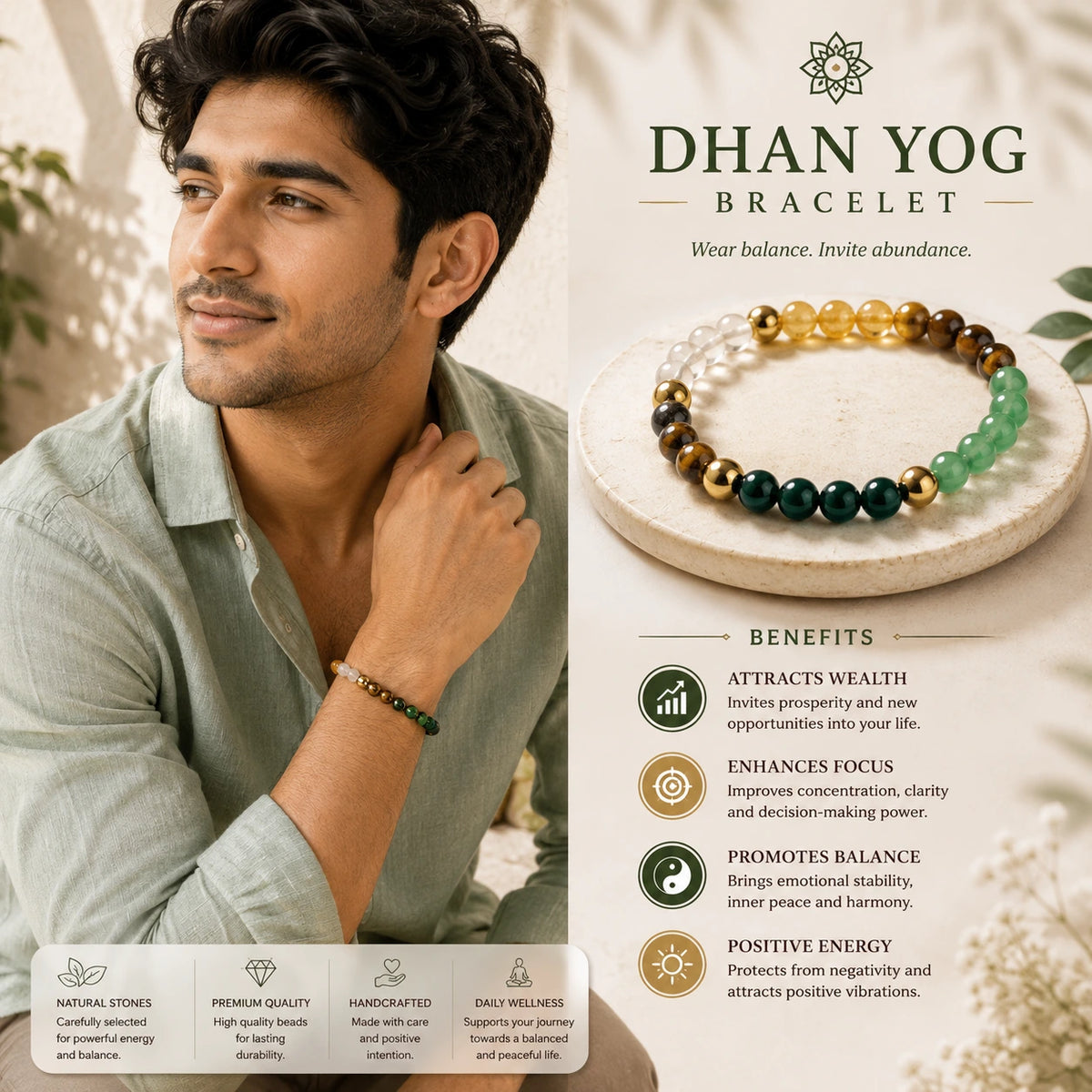 Dhan Yog Bracelet for Wealth & Success | Lab Certified