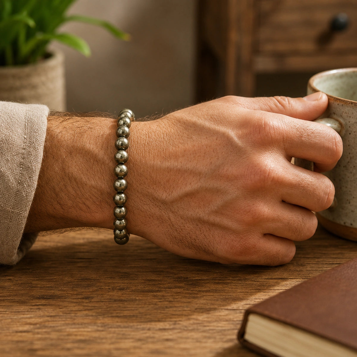 Natural Raw Pyrite Bracelet | Pyrite Crystal Bracelet