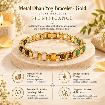 Metal Dhan Yog Bracelet – Gold | Lab Certified