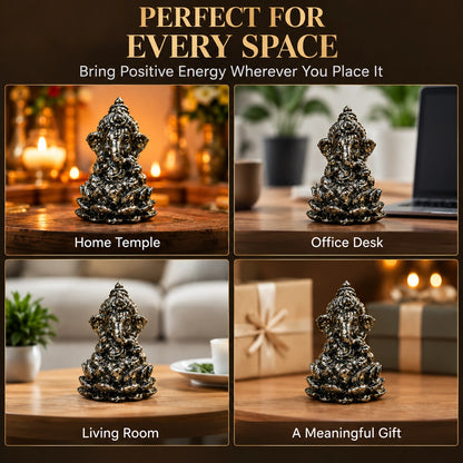 Pyrite Ganesh Ji Murti – Vastu Prosperity & Positive Energy Showpiece