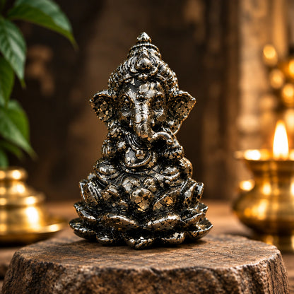 Pyrite Ganesh Ji Murti – Vastu Prosperity & Positive Energy Showpiece
