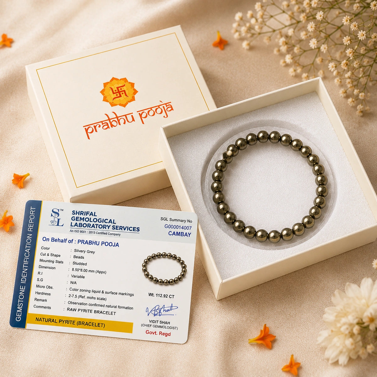 Natural Raw Pyrite Bracelet | Pyrite Crystal Bracelet
