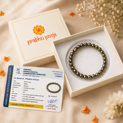 Natural Raw Pyrite Bracelet | Pyrite Crystal Bracelet