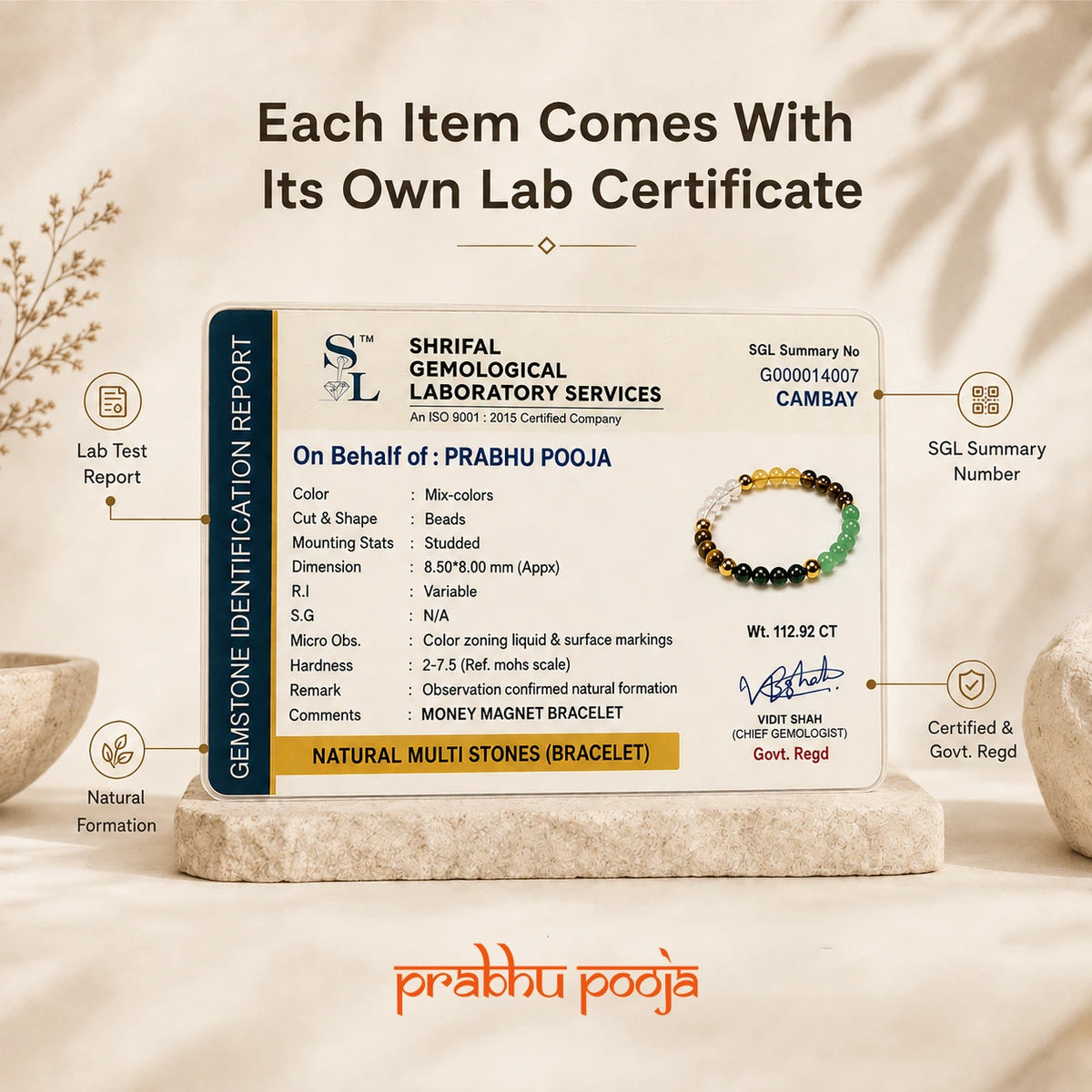 Dhan Yog Bracelet for Wealth & Success | Lab Certified