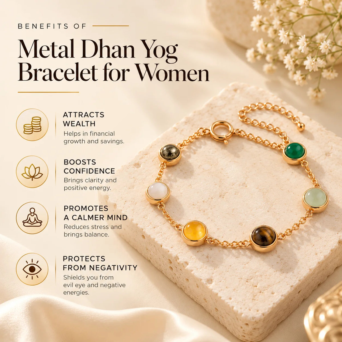 Metal Dhan Yog Bracelet for Women | Wealth & Prosperity