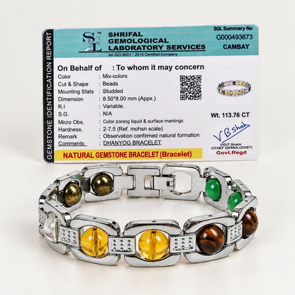 Metal Dhan Yog Bracelet – Silver (Lab Certified)