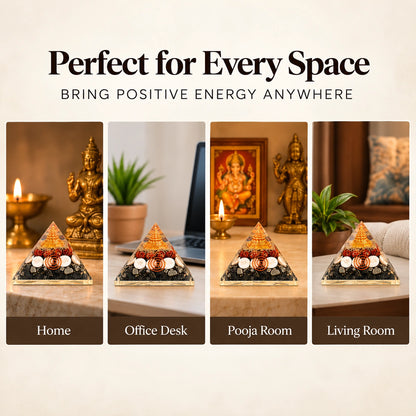 Lakshmi Yantra Pyramid – Shree Yantra Vastu Crystal Decor