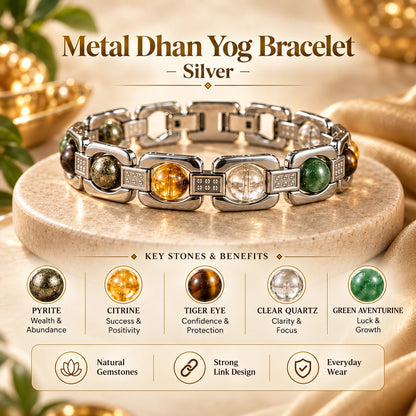 Metal Dhan Yog Bracelet – Silver (Lab Certified)