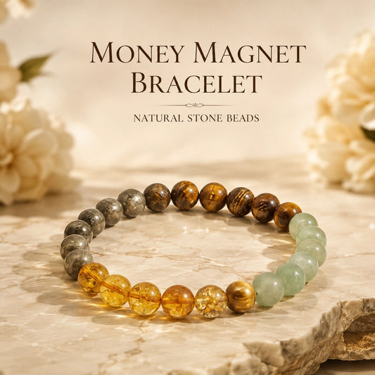 Money Magnet Bracelet – Natural Crystal Stone Bracelet for Wealth
